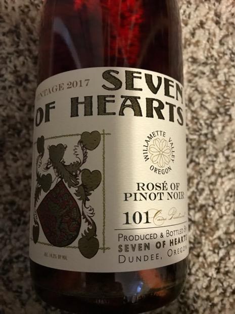 2017 Seven of Hearts Pinot Noir Rosé, USA, Oregon, Willamette Valley