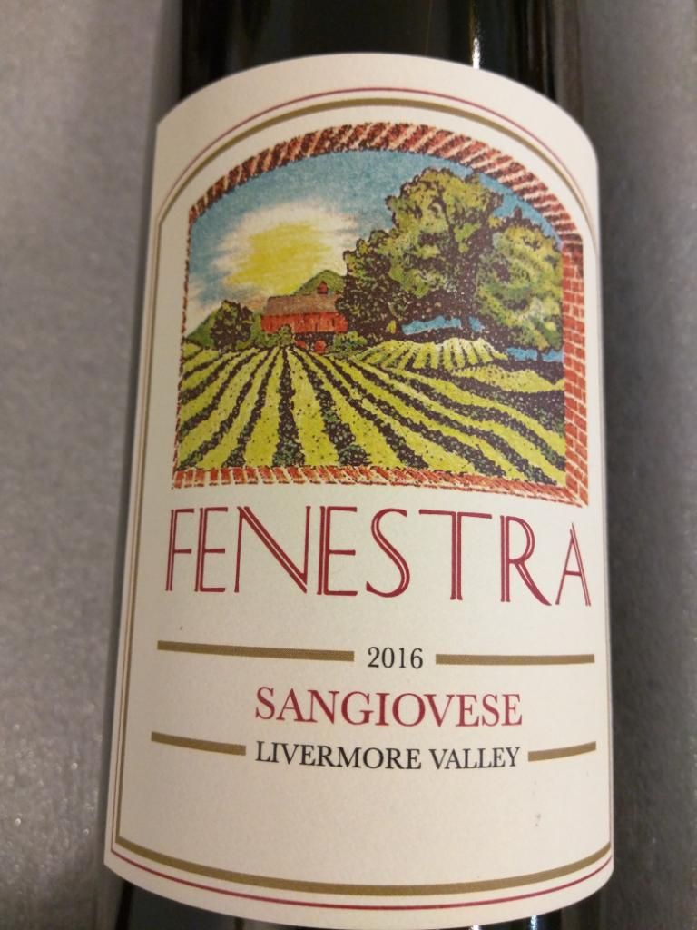 2016 Fenestra Sangiovese, USA, California, San Francisco Bay, Livermore