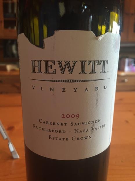 2009 Hewitt Vineyard Cabernet Sauvignon - CellarTracker
