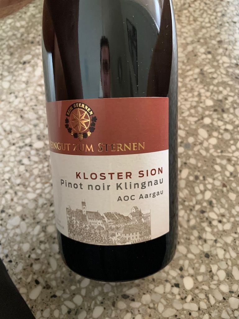 2015 Weingut zum Sternen Pinot Noir Kloster Sion, Switzerland, Eastern ...