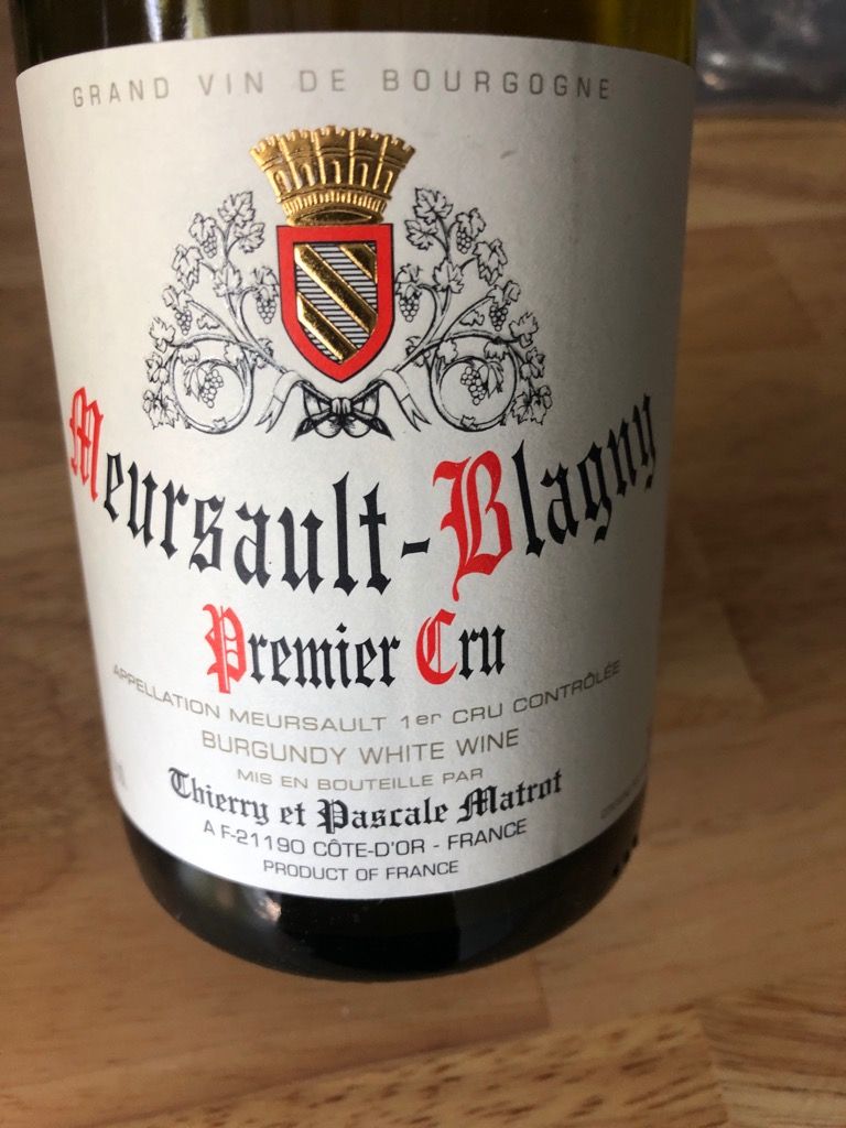 ワイン Meursault 1er Blagny 1995 Joseph Matrot Meursault 1er Blagny 1995 Joseph Matrot Meursault 1er cru