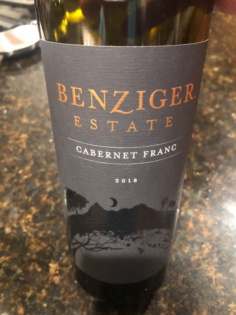 2018 Benziger Family Winery Cabernet Franc Sonoma Mountain, USA ...