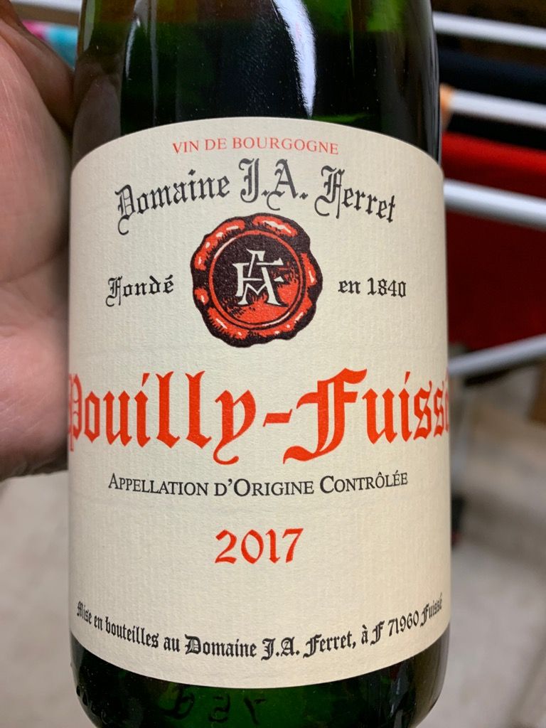 2017 J.A. Ferret PouillyFuissé Clos des Prouges Tête de Cru, France