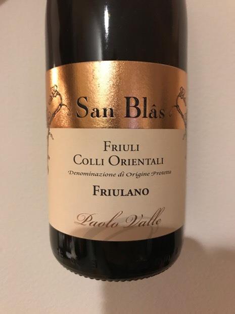 Miani Ribolla 2017 Paolo Valle Friuli Colli Orientali Ribolla Gialla San Blâs, Italy ...