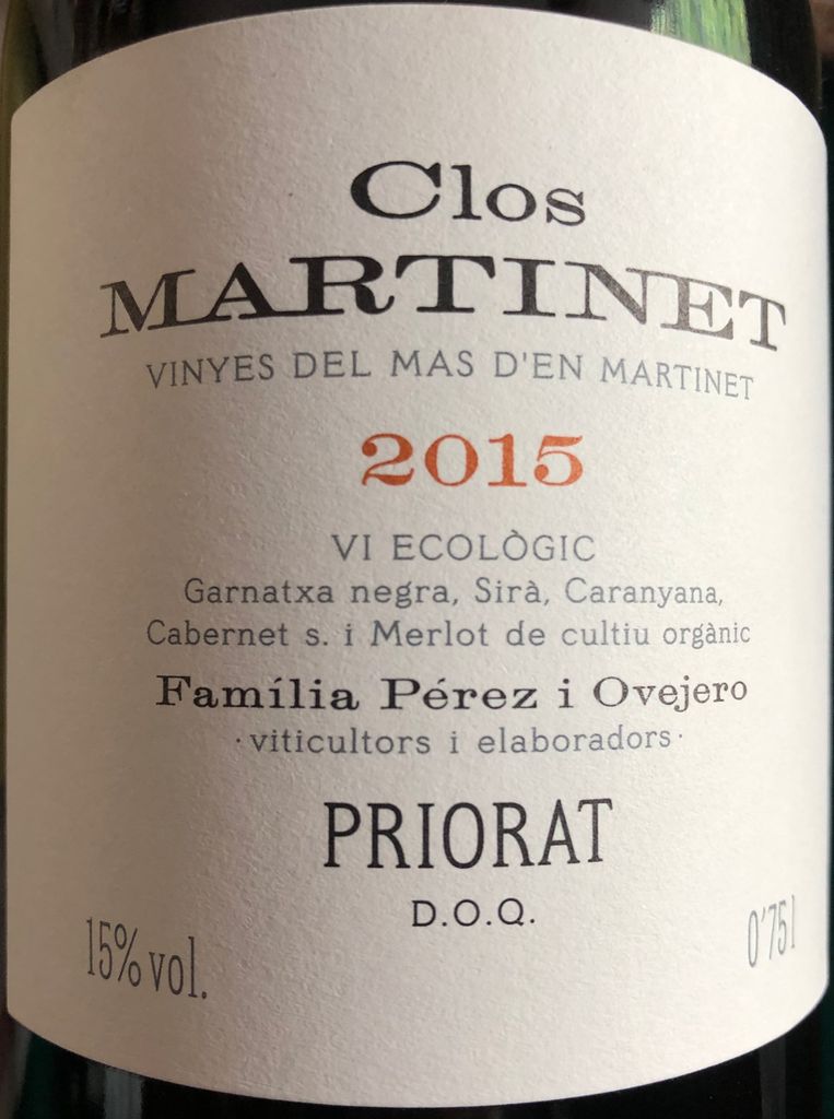 希少になる Clos Priorat Martinet Mas 2015 Martinet CellarTracker - ワイン