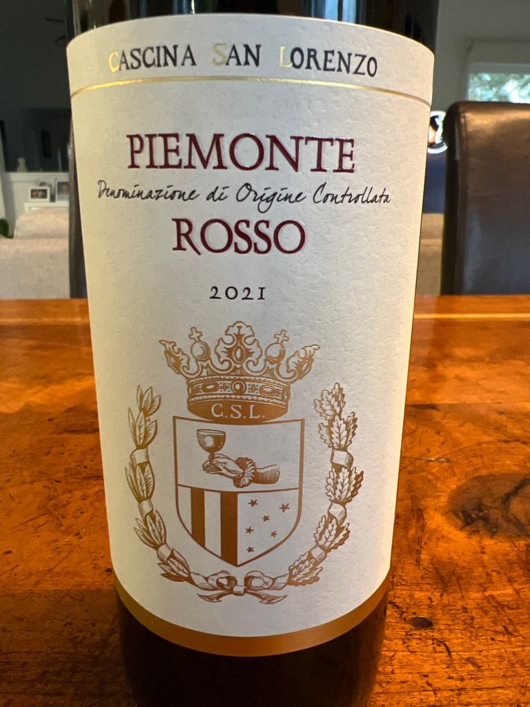 2021 Cascina San Lorenzo Piemonte Rosso, Italy, Piedmont, Piemonte DOC