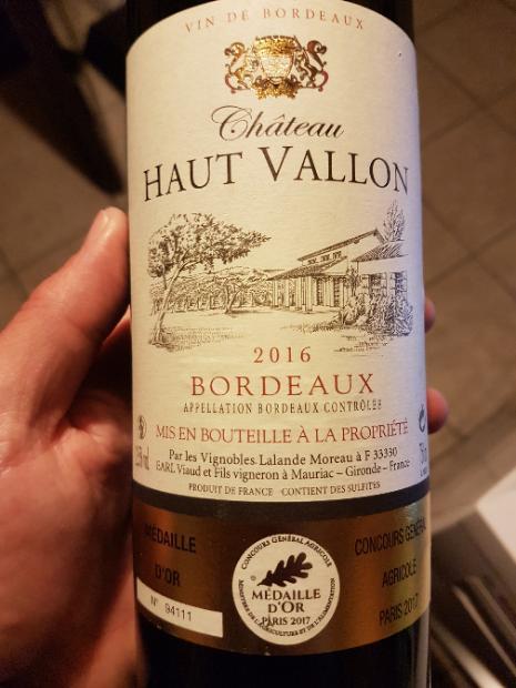 2016 Château Haut-Vallon, France, Bordeaux - CellarTracker