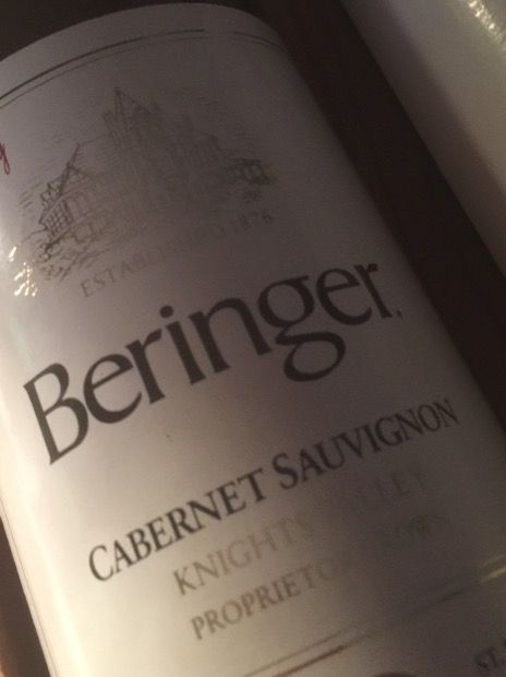1985 Beringer Vineyards Cabernet Sauvignon Knights Valley