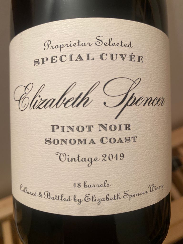 2019 Elizabeth Spencer Pinot Noir Special Cuvée Sonoma Coast, USA