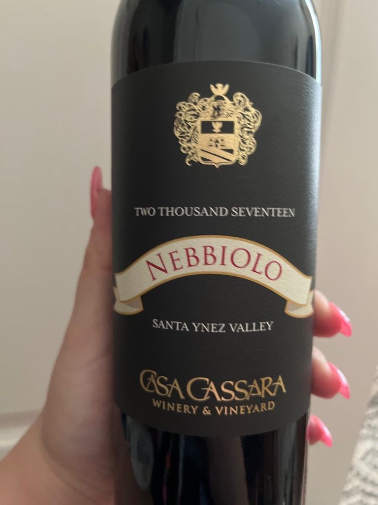 2017 Casa Cassara Nebbiolo Estelle Vineyards, USA, California, Central