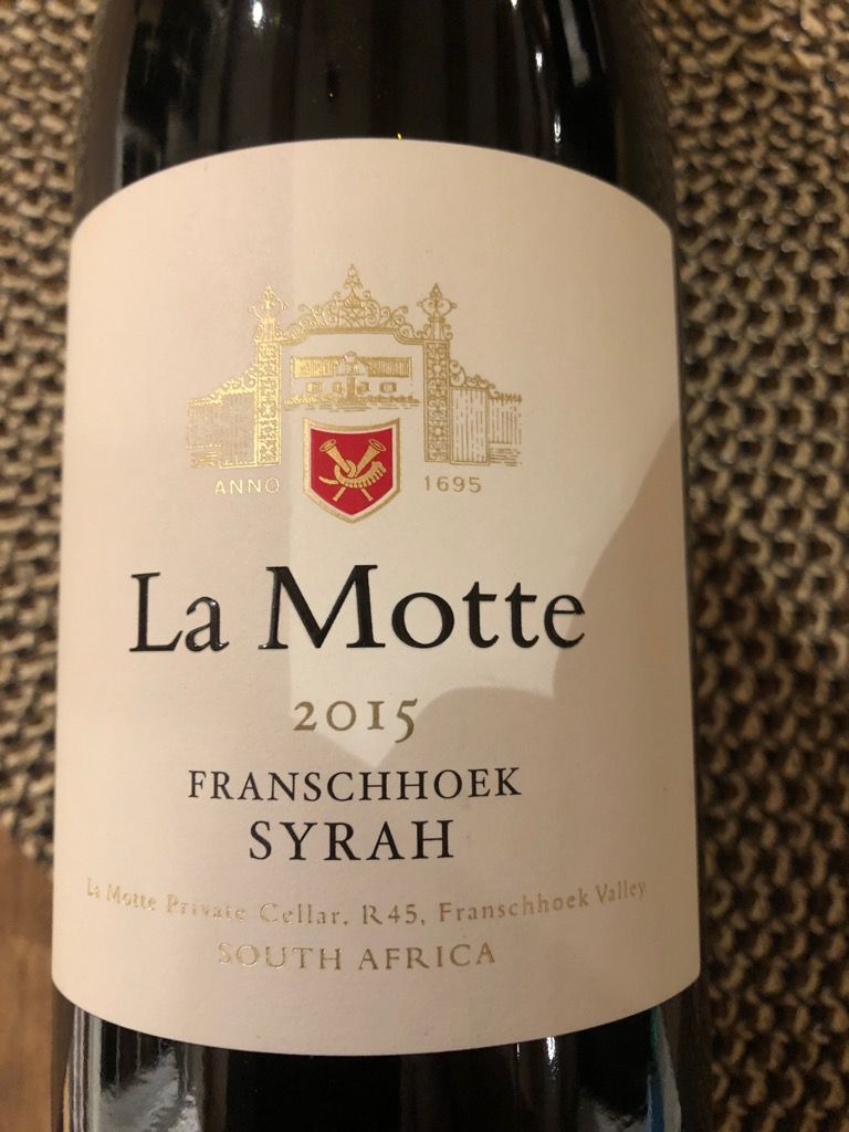 2012 La Motte Syrah Franschhoek Valley, South Africa, Coastal Region