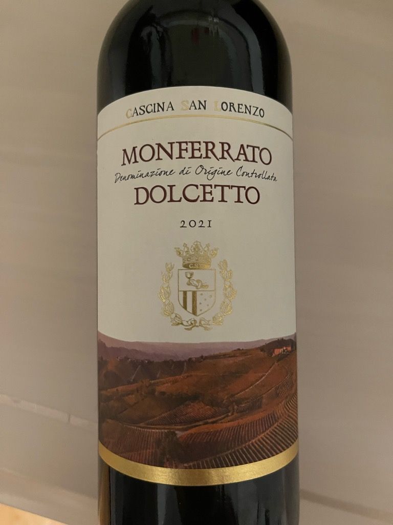 2021 Cascina San Lorenzo Dolcetto Monferrato, Italy, Piedmont