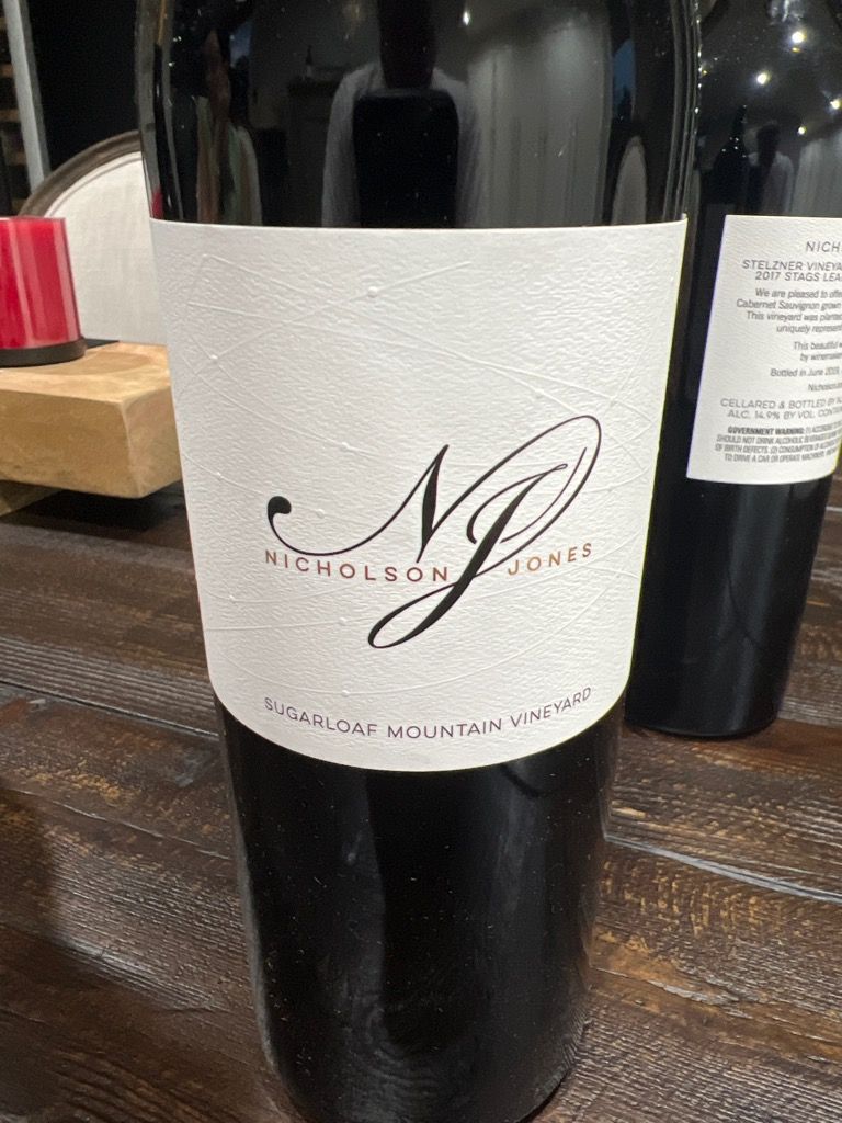 2019 Nicholson Jones Cabernet Sauvignon Sugarloaf Mountain Vineyard ...