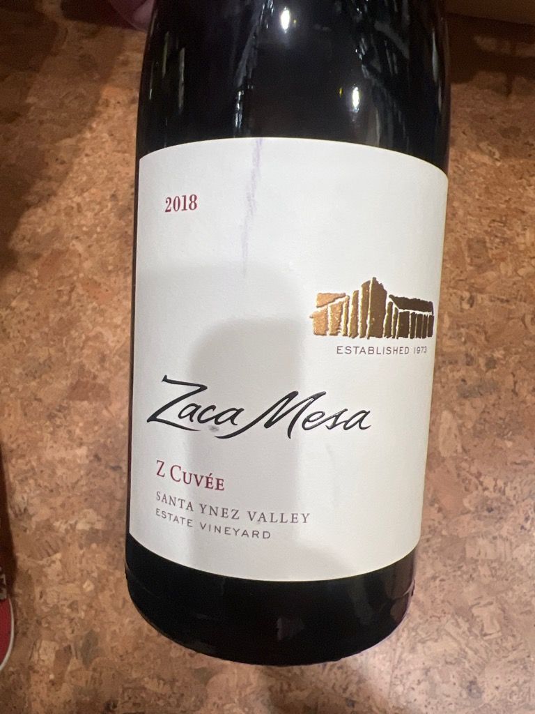 2018 Zaca Mesa Z Cuvée - CellarTracker