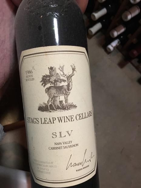 1986 Stag's Leap Wine Cellars Cabernet Sauvignon S.L.V.