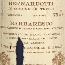 1999 Giuseppe E Figlio Mascarello Barbaresco Bernadotti, Italy 