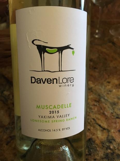 2015 Daven Lore Winery Muscadelle Lonesome Spring Ranch, USA ...