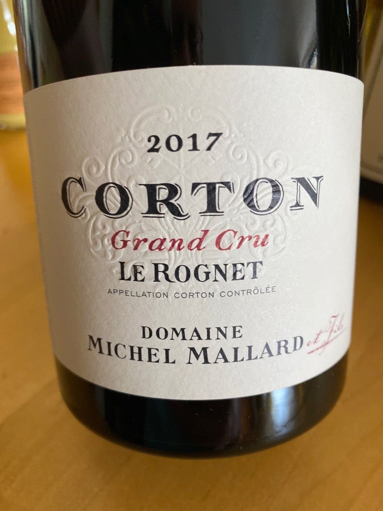 2017 Domaine Michel Mallard & Fils Corton-Rognet - CellarTracker