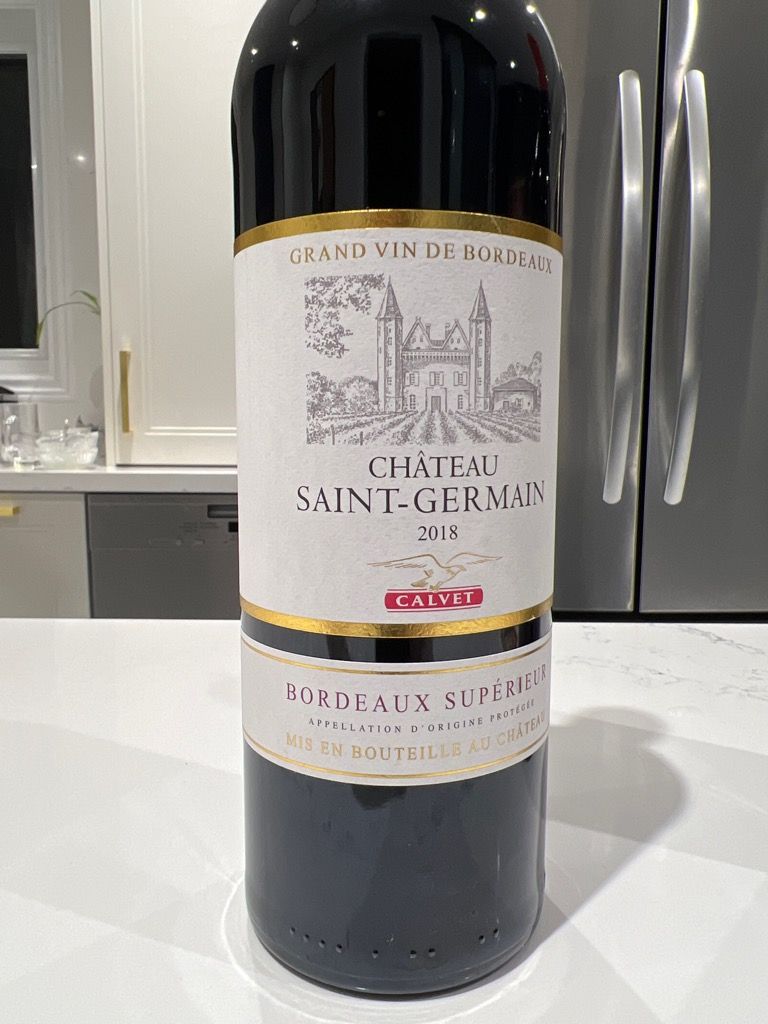 2018 Château SaintGermain, France, Bordeaux, Bordeaux Supérieur