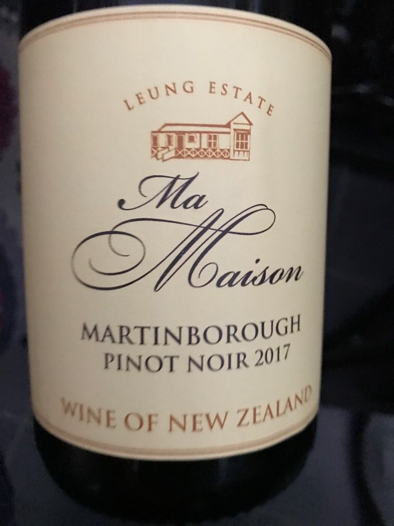 2019 Leung Estate Pinot Noir Reserve Ma Maison - CellarTracker