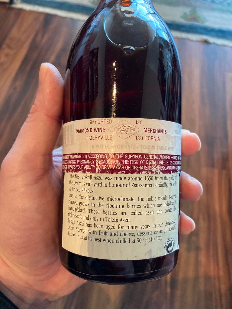 1972 Royal Tokaji Wine Co. Tokaji Aszú 6 Puttonyos