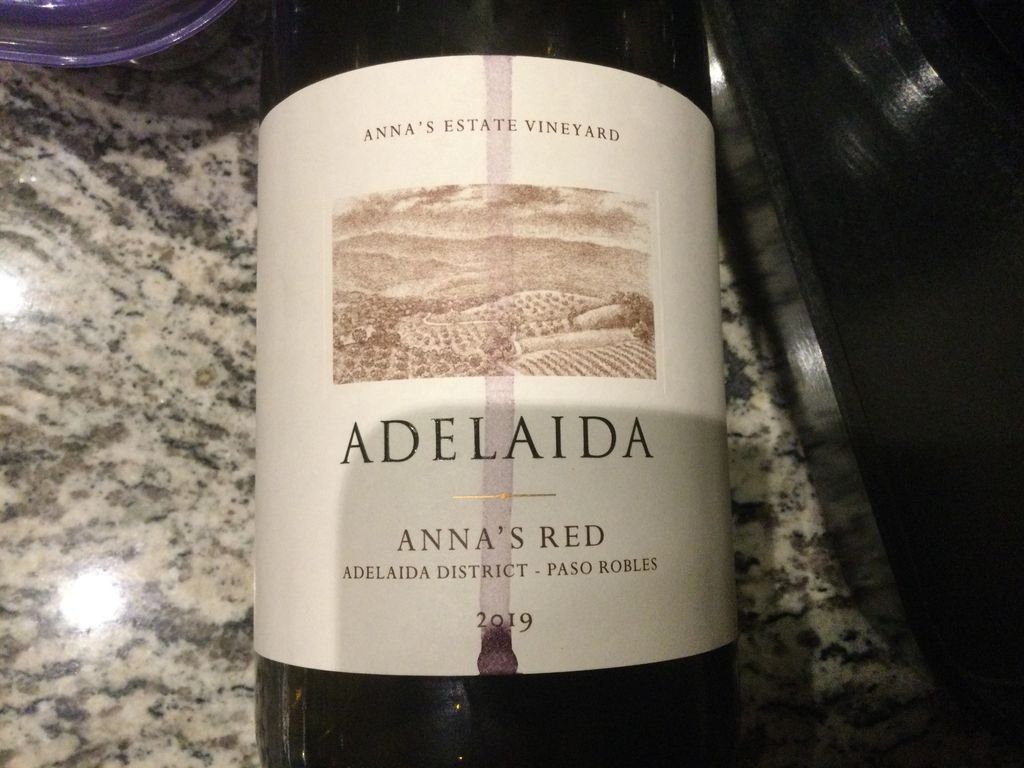 2019 Adelaida Anna's Red Anna's Estate Vineyard, USA, California, Central Coast, Paso Robles