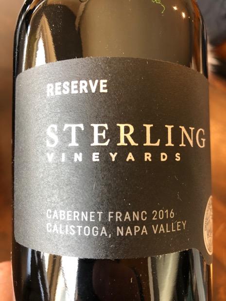 2016 Sterling Vineyards Cabernet Franc Reserve, USA, California, Napa ...