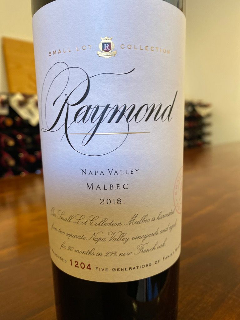 2018 Raymond Malbec Small Lot Collection, USA, California, Napa Valley