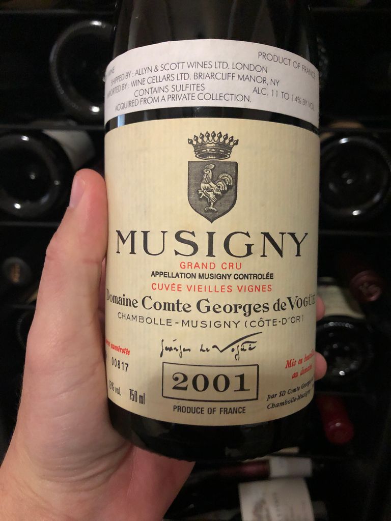 2001 Domaine Comte Georges de Vogüé Musigny Cuvée Vieilles