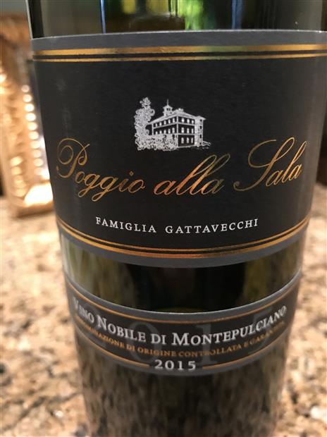 2015 Poggio alla Sala Vino Nobile di Montepulciano, Italy, Tuscany ...