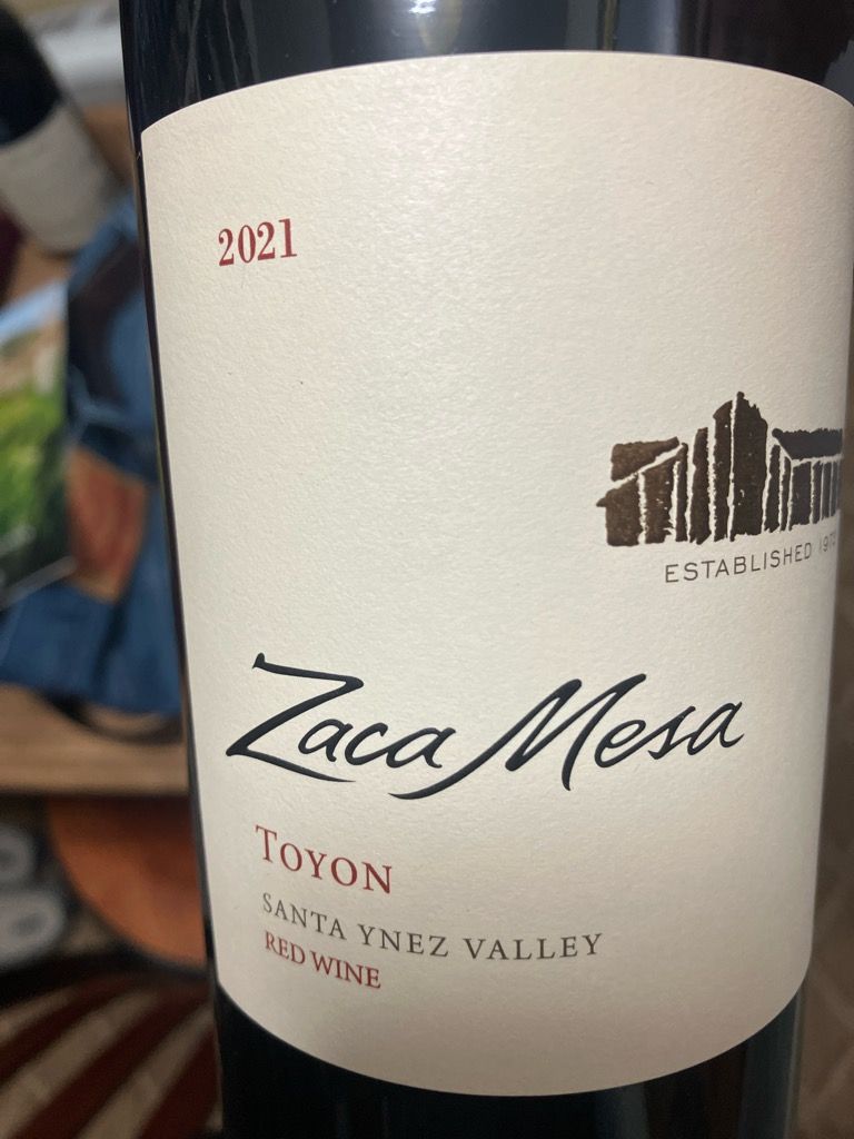 2021 Zaca Mesa Toyon - CellarTracker