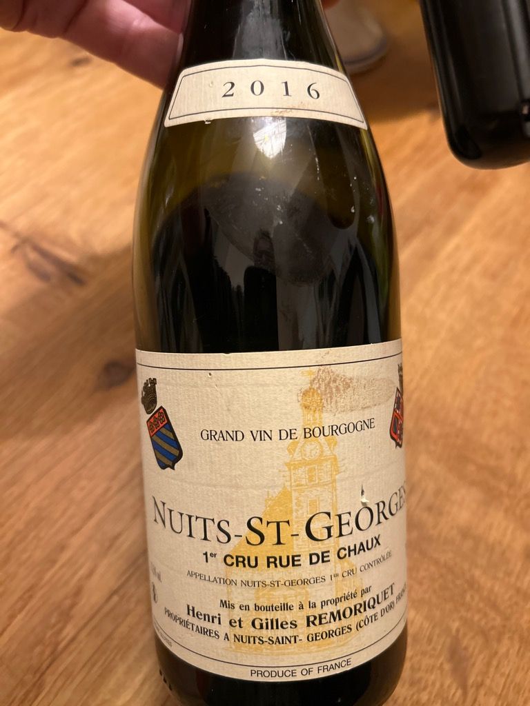 1990 Henri et Gilles Remoriquet Nuits-Saint-Georges 1er Cru Rue de