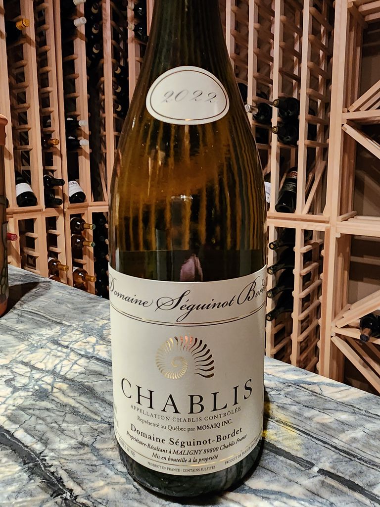 2022 Domaine Séguinot-Bordet Chablis - CellarTracker