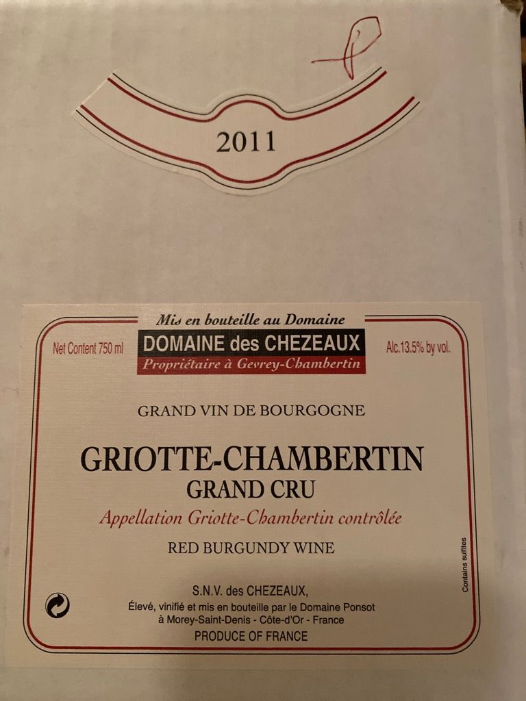 1998 Domaine des Chezeaux Griotte-Chambertin - CellarTracker