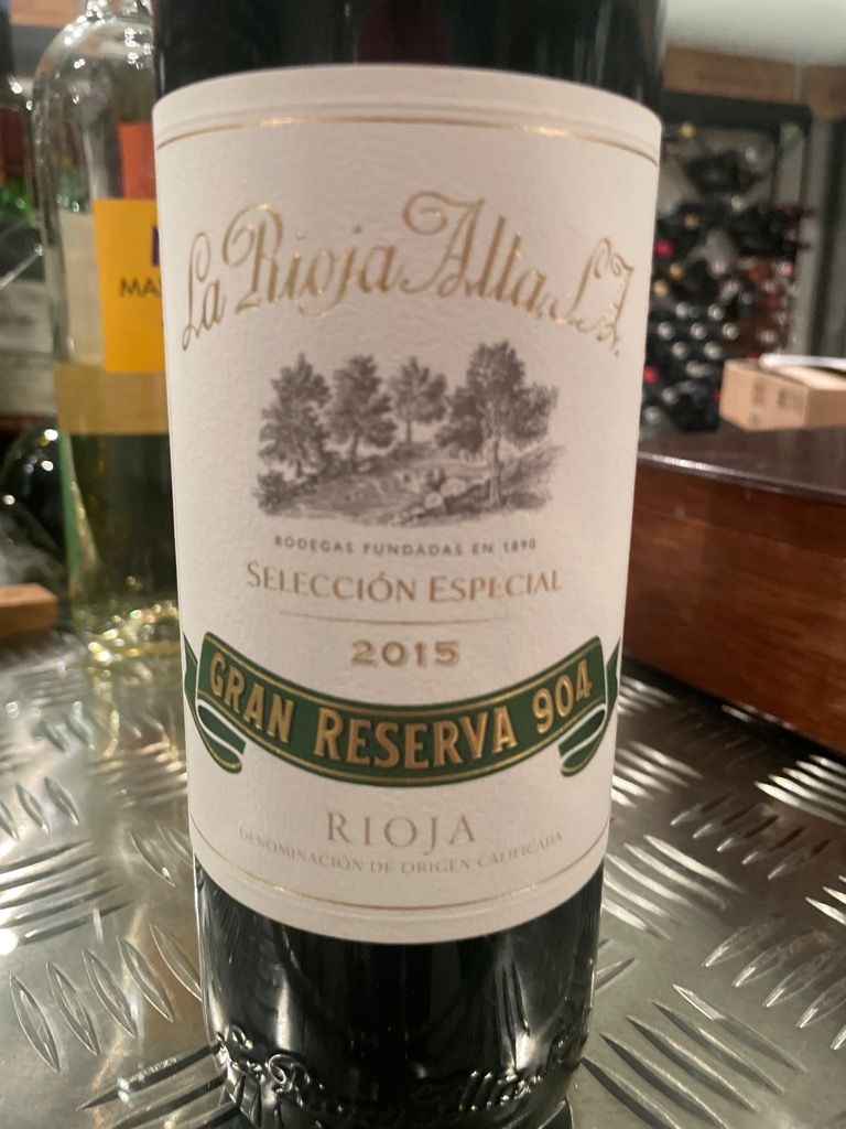 2015 La Rioja Alta Rioja 904 Gran Reserva Selección Especial Spain