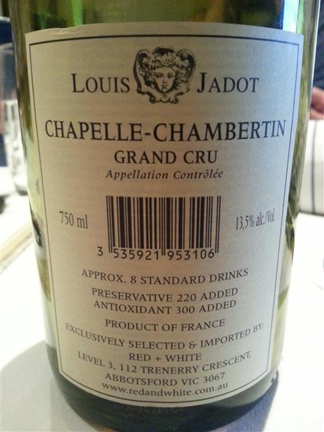 2009 Louis Jadot Chapelle-Chambertin - CellarTracker