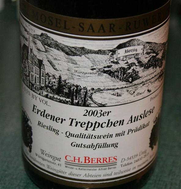 2003 C. H. Berres Erdener Treppchen Riesling Auslese - CellarTracker