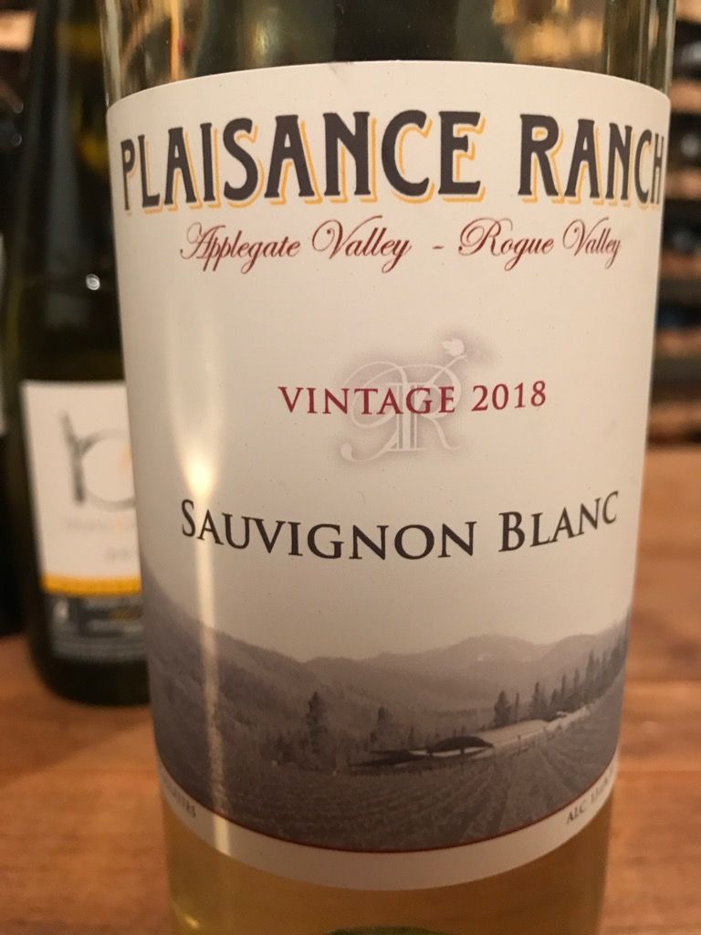 2015 Plaisance Ranch Sauvignon Blanc, USA, Oregon, Southern Oregon