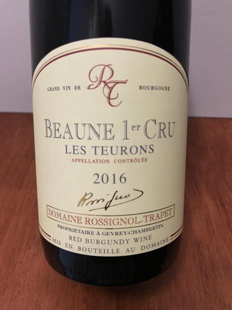 ドメーヌ・ロッシニョル・トラペ ボーヌ1er Cru レ・テュロン 2016 2016 Domaine Rossignol Trapet Beaune 1er Cru Teurons