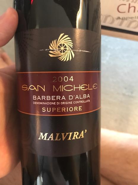 2004 Malvira Barbera d Alba Superiore San Michele CellarTracker