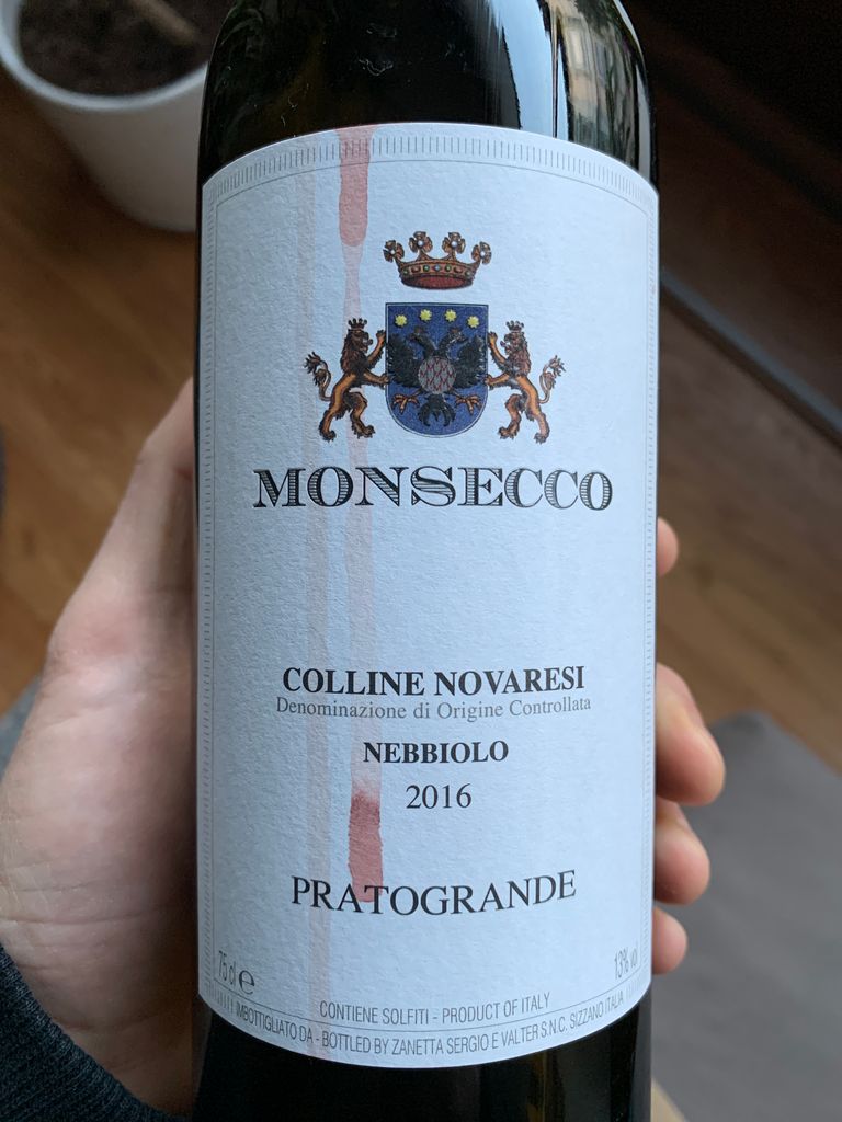 2016 Monsecco Colline Novaresi Pratogrande, Italy, Piedmont, Northern ...