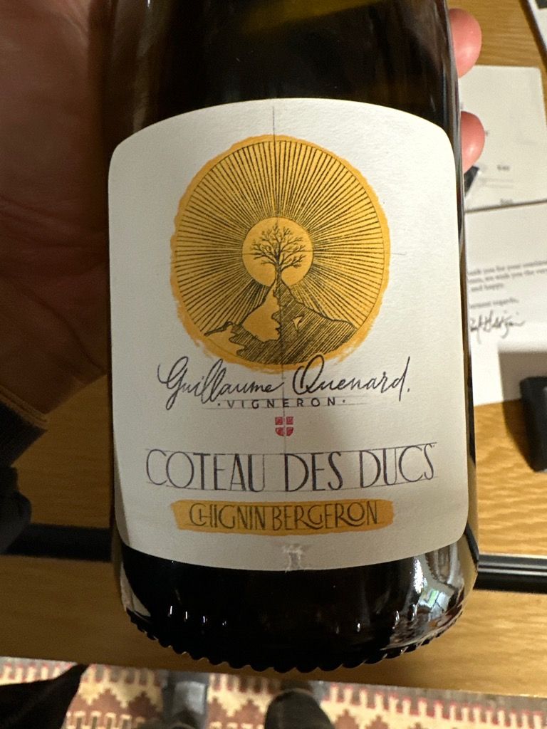 2020 Guillaume Quenard Vin de Savoie ChigninBergeron Côteau des Ducs