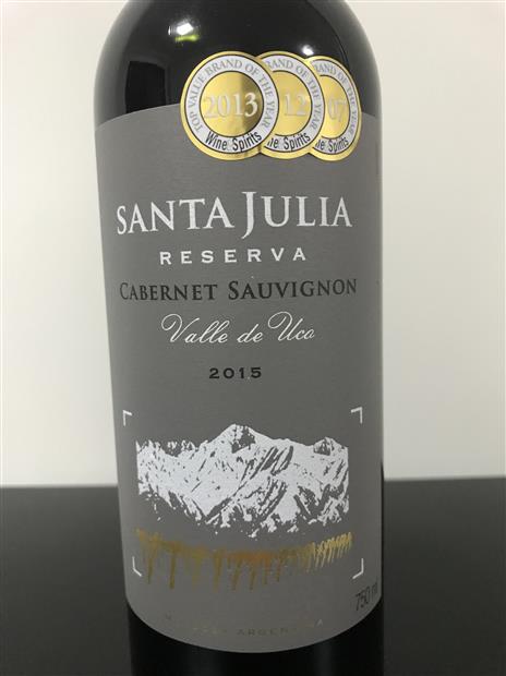 Santa Julia reserva Cabernet Sauvignon 14% 750ml (7791728000535)