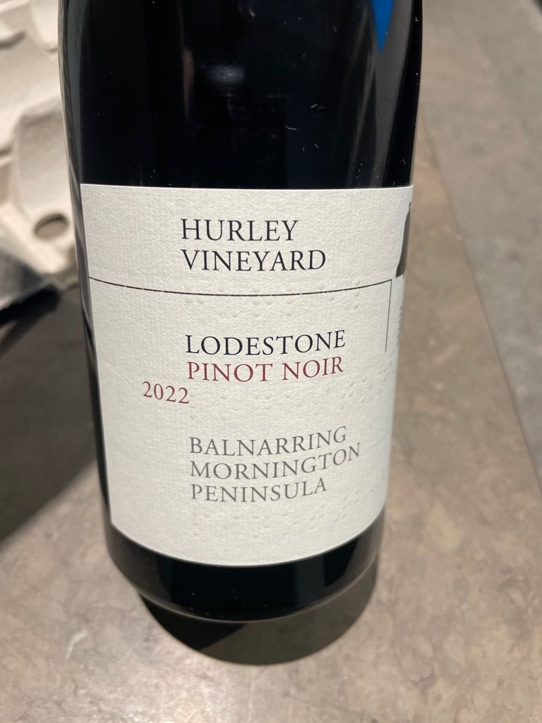 2022 Hurley Vineyard Pinot Noir Lodestone, Australia, Victoria, Port ...