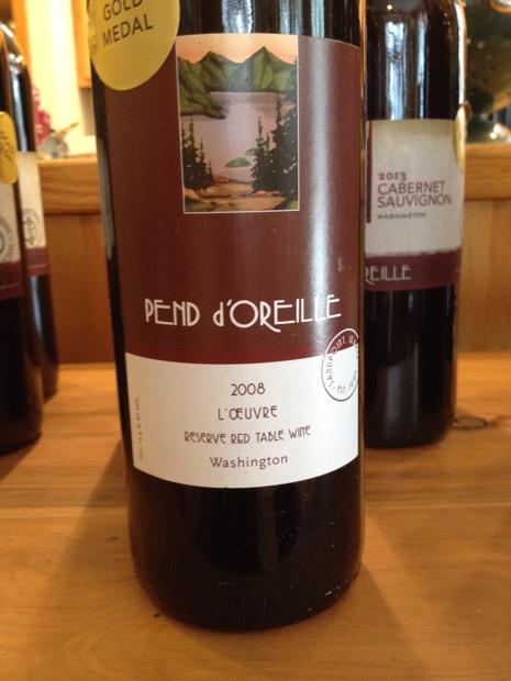 Pend d'oreille winery l'oeuvre, reserve columbia Valley (609364968799)