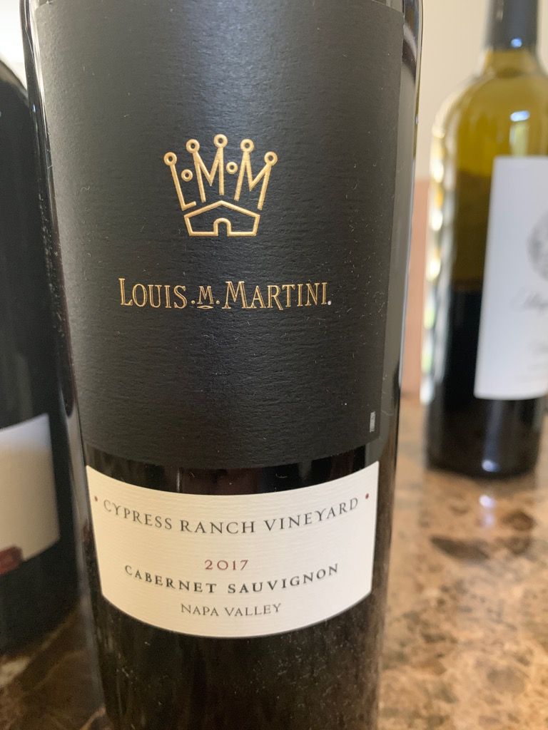 2017 Louis M. Martini Cabernet Sauvignon Monte Rosso Vineyard, USA ...