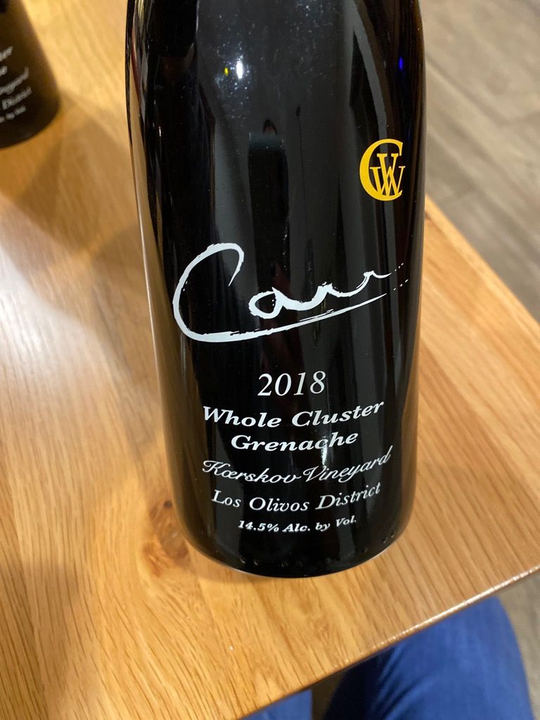 2018 Carr Vineyards & Winery Grenache Whole Cluster Kaerskov Vineyard ...