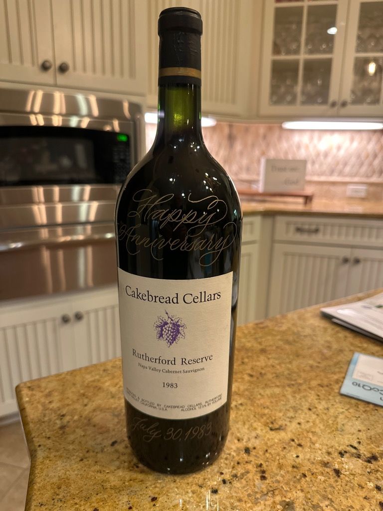1983 Cakebread Cellars Cabernet Sauvignon Reserve Rutherford, USA ...
