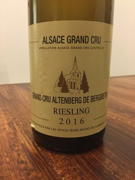 Hunawihr Riesling 2016 Cave Vinicole de Hunawihr Riesling Altenberg de Wolxheim, France ...