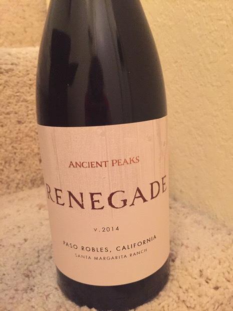 2014 Ancient Peaks Renegade Usa California Central Coast Paso